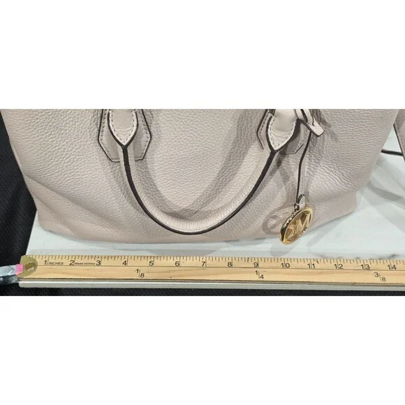 Michael Kors Camille Leather Satchel Crossbody Soft Pink Large Classic Purse - Picture 13 of 16